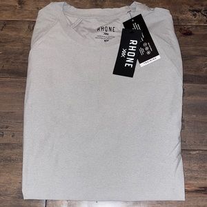 LAST 1! Rhone gray training t shirt M NEW moisture wicking anti odor